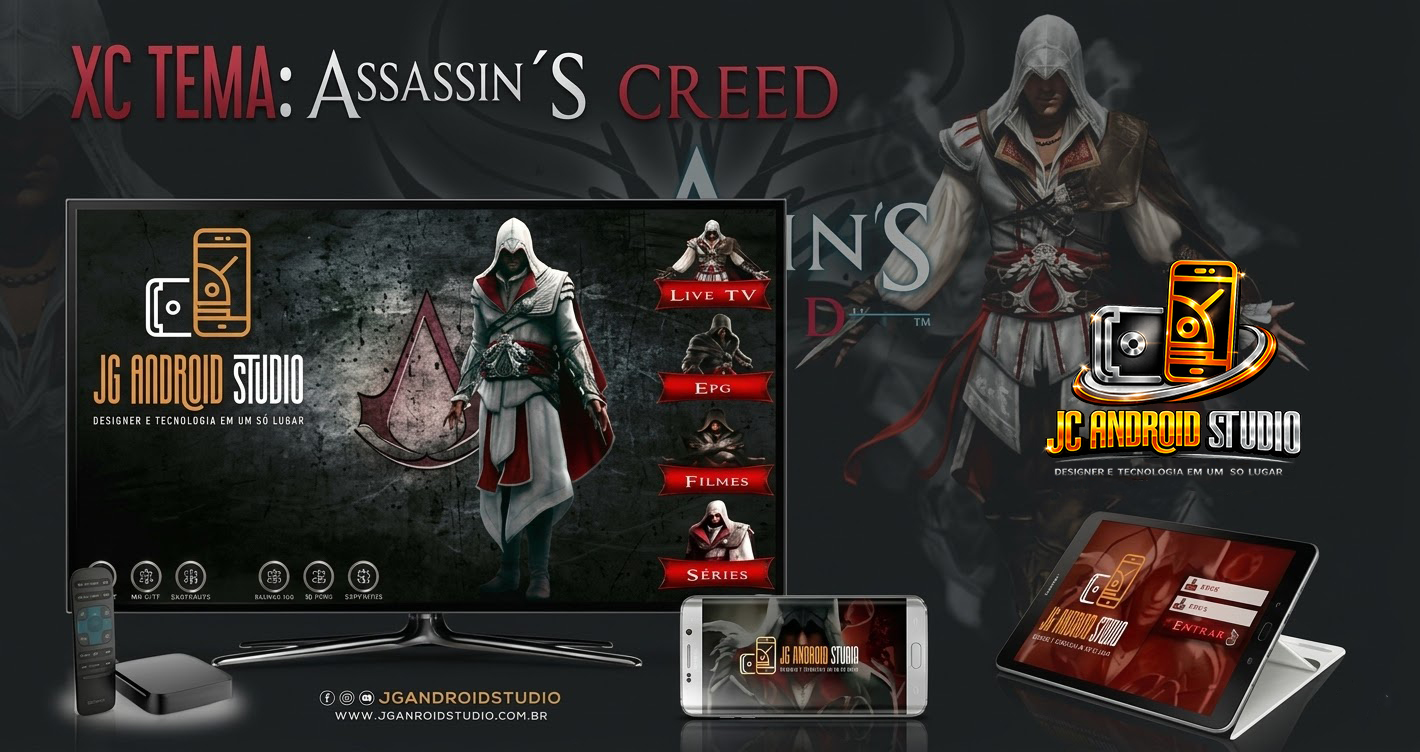 Mockup do Tema Assassin's Creed